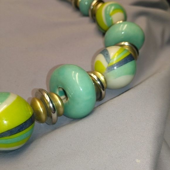 CERAMIC GLASED BEADS & Possibly Bakelite - Picture 10 of 13